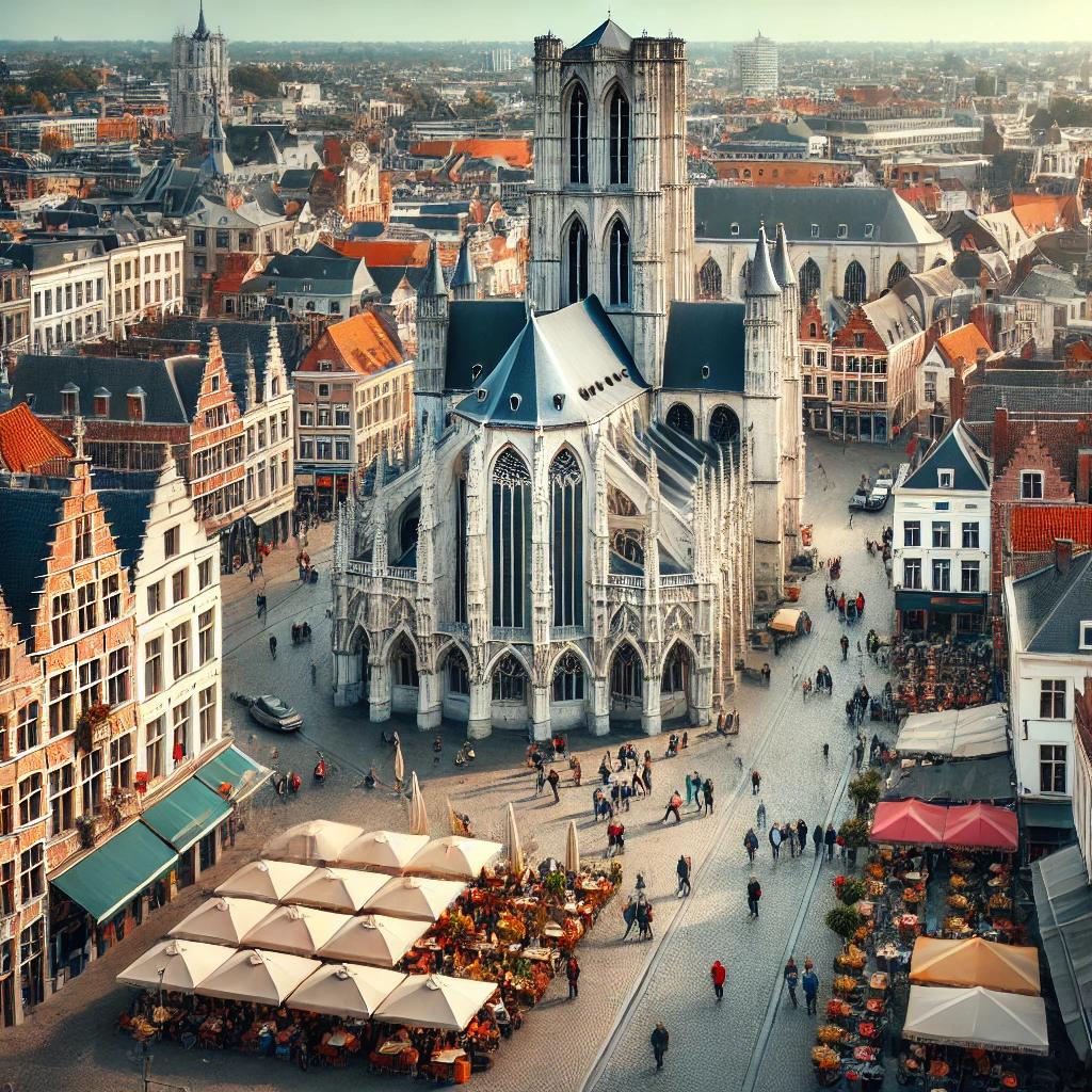 Zicht op de Sint-Romboutstoren in Mechelen – huis verkopen op lijfrente