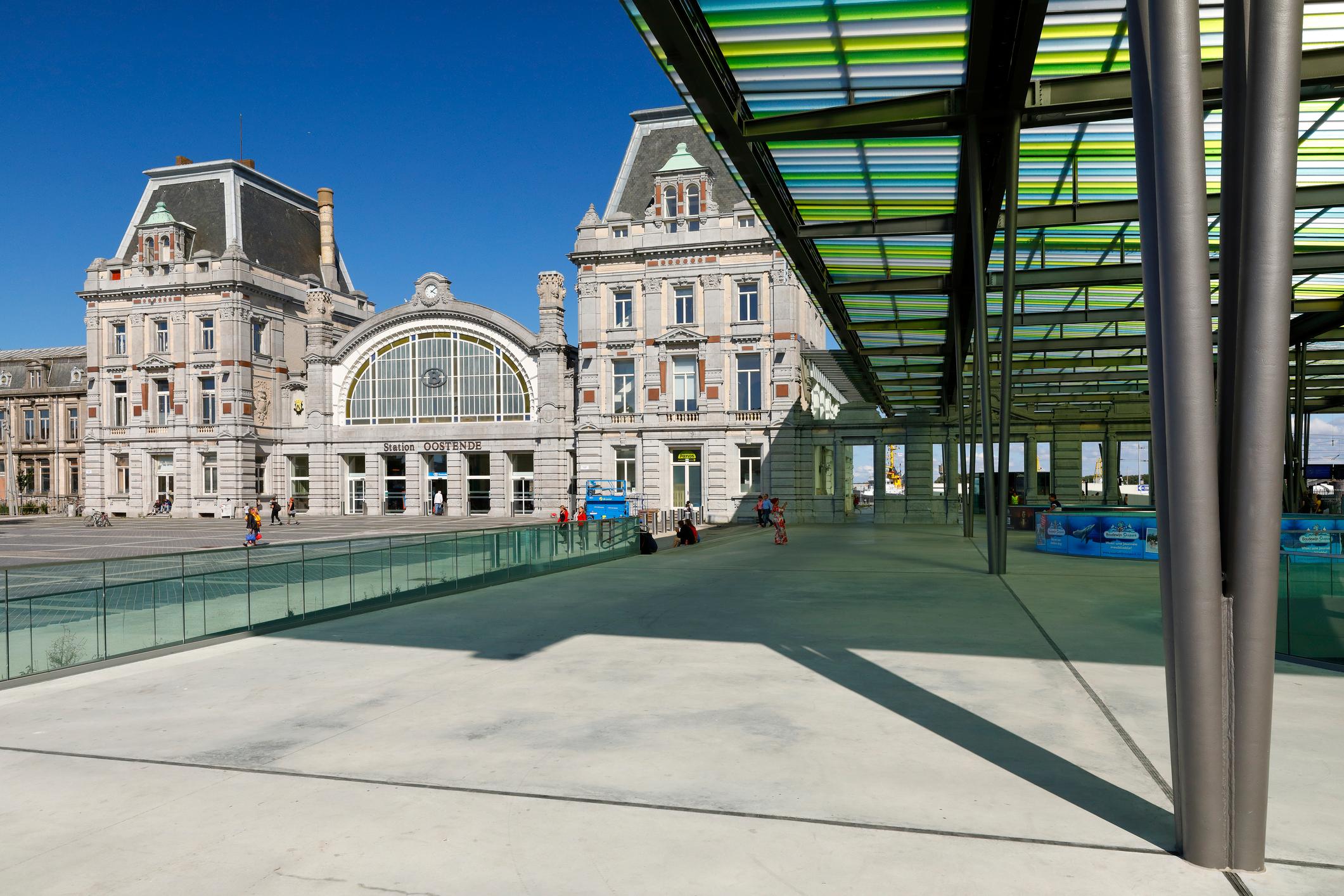 Zicht station Oostende – Belgische kust